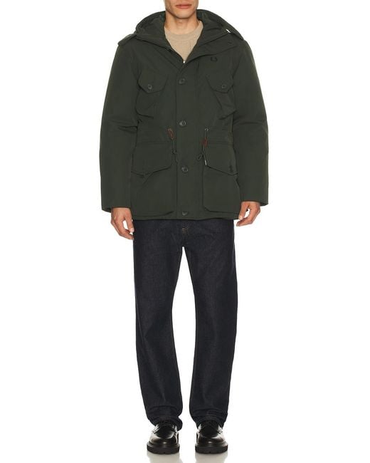 Fred Perry Green Patch Pocket Puffer Jacket for men
