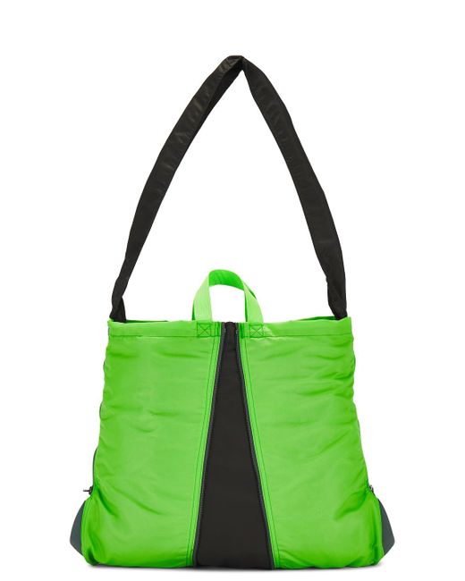 Kiko Kostadinov Green X Fox Racing Top Handle Bag for men