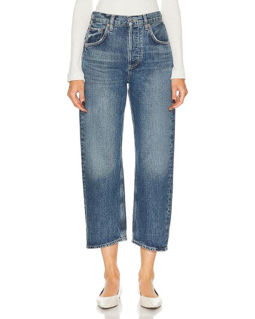 Citizens of Humanity Blue Dahlia Bow Leg Baby Roll Jeans