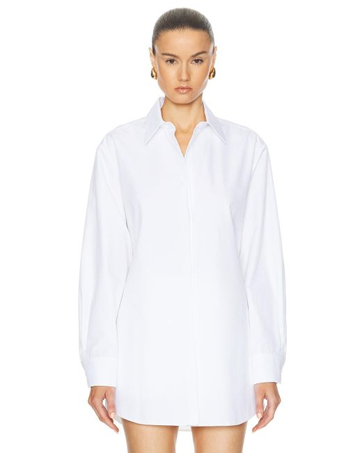 Valentino White Compact Poplin Shirt
