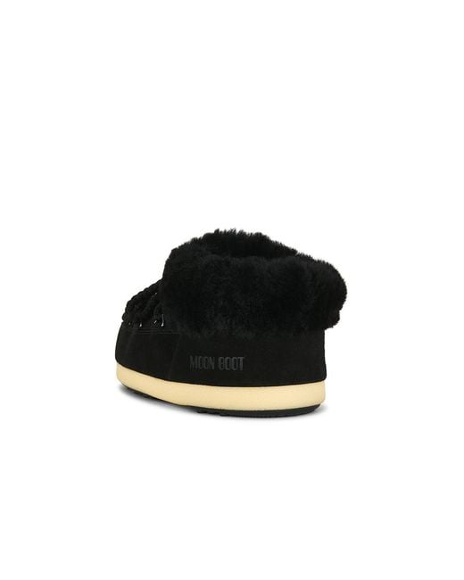 Moon Boot Black Evx Mule Suede Boot