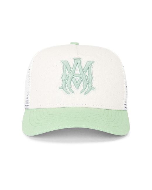 Amiri Green Two Tone Ma Trucker Hat for men