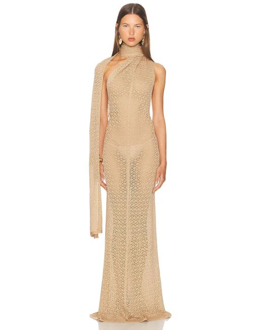 Helsa Natural Robbyn Wrap Gown