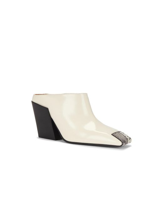 Bottega Veneta White Mule Pump