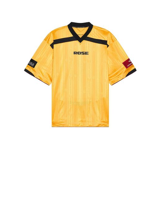 Martine Rose Yellow Printed Football Top for men
