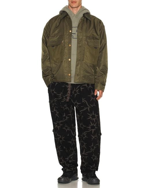 Brain Dead Green Cropped Chore Jacket for men