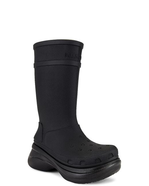 Balenciaga Black Crocs Boot for men