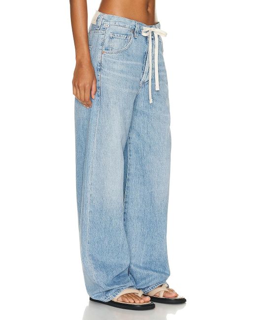 Citizens of Humanity Blue Brynn Drawstring Trouser Jeans