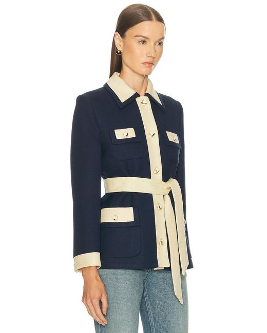 Valentino Blue Caban Jacket