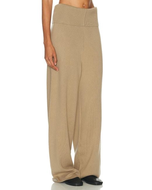 AYA MUSE Natural Fold Over Seam Pant