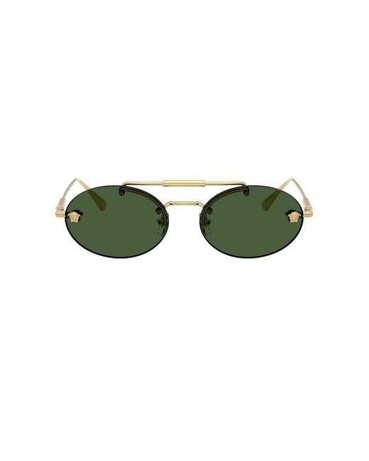Versace Green Oval Sunglasses
