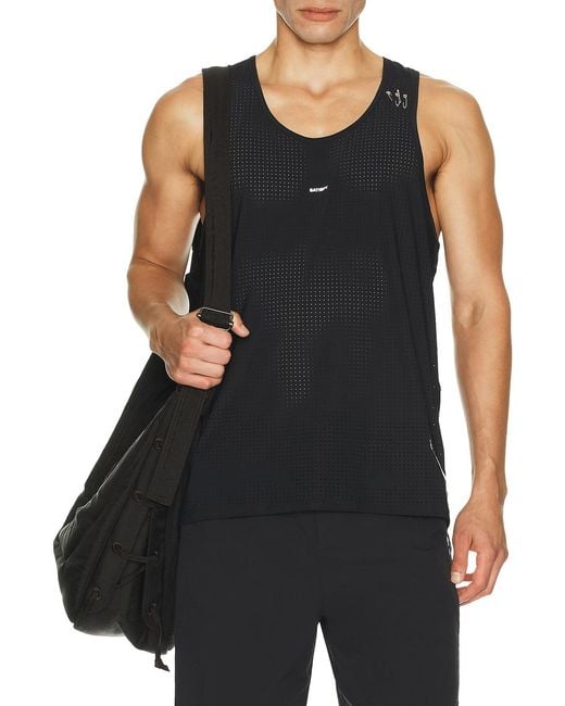 Satisfy Black Space-O Singlet for men