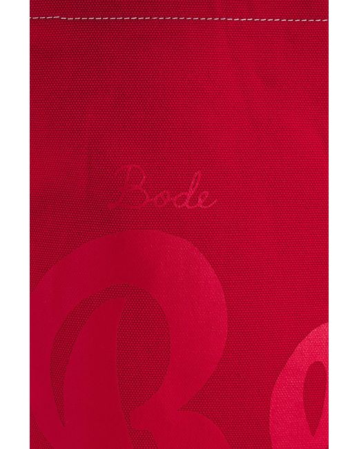 Bode Red Recreation Tote Bag