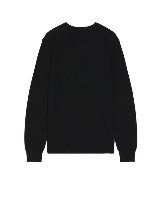 Theory Black Honey Comb Crewneck Sweater for men