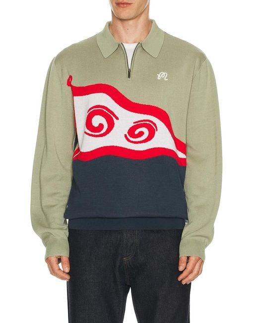 Malbon Gray Burgee Sweater for men