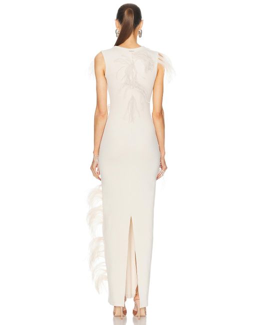 Acne White Feather Detail Dress