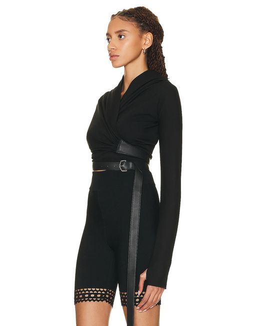 Alaïa Black Alaïa Wrap Top