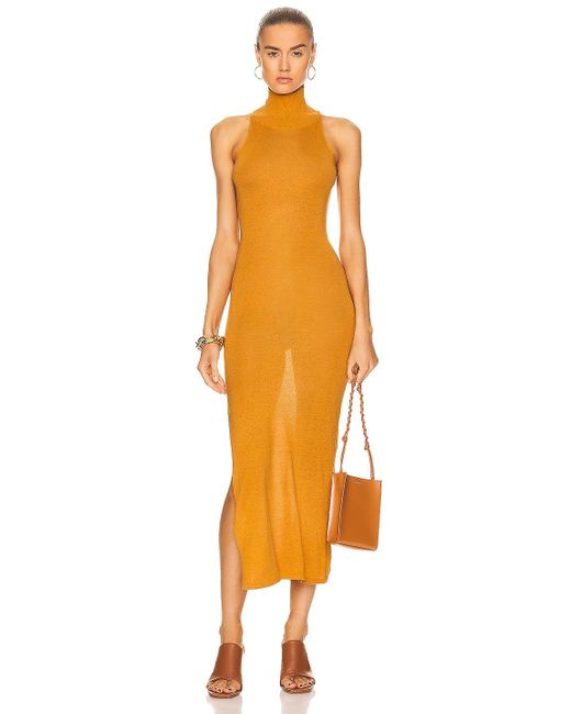 RTA Silk Shira Dress in Honey (Orange) | Lyst