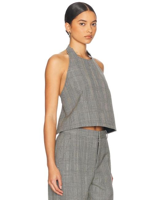 Wardrobe NYC Gray Backless Halter Top