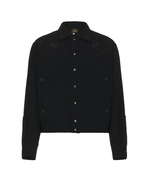 Needles Piping Cowboy Jacket Double Cloth In Black for men