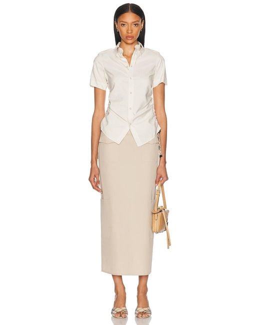 Burberry White Button Up Top