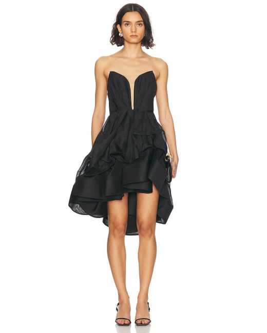 Zimmermann Black Illuminate Draped Mini Dress