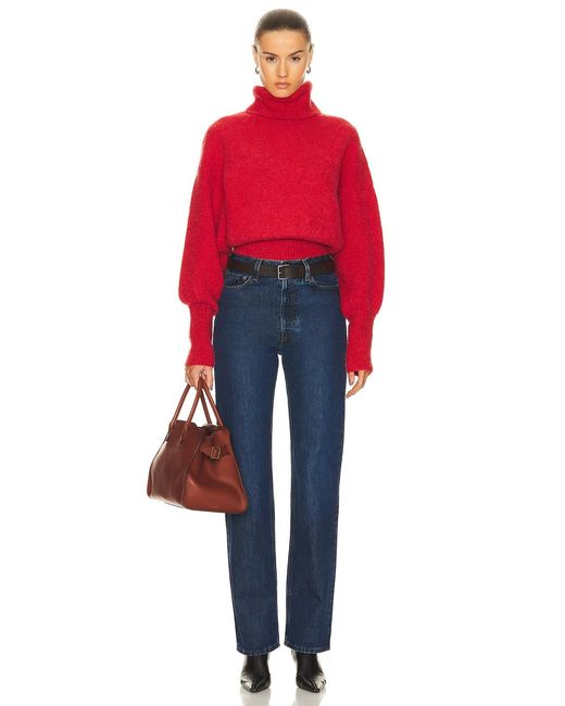 GRLFRND Red Elya Turtleneck Sweater
