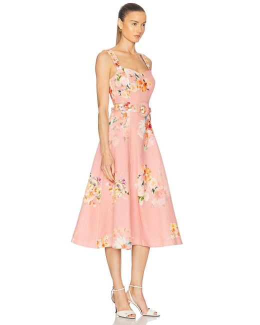 Hemant & Nandita Pink Saba Buckle Long Dress