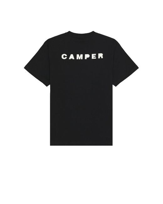 Snow Peak Black Snowpeaker T-shirt Camper for men
