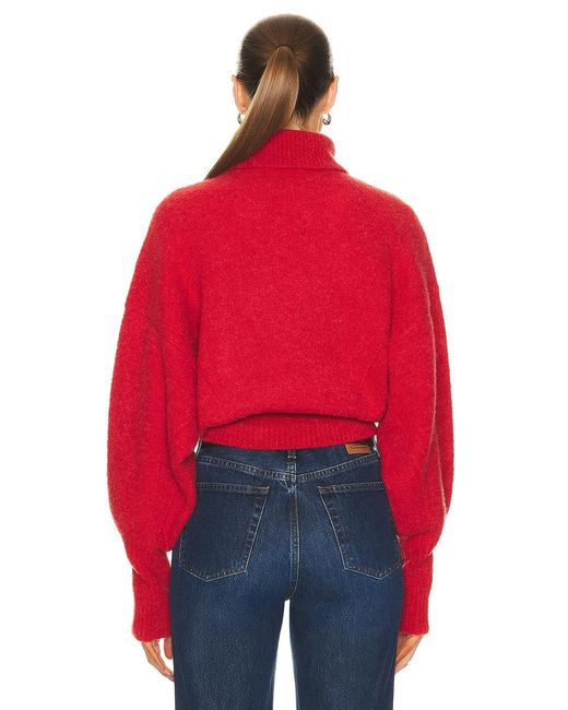 GRLFRND Red Elya Turtleneck Sweater