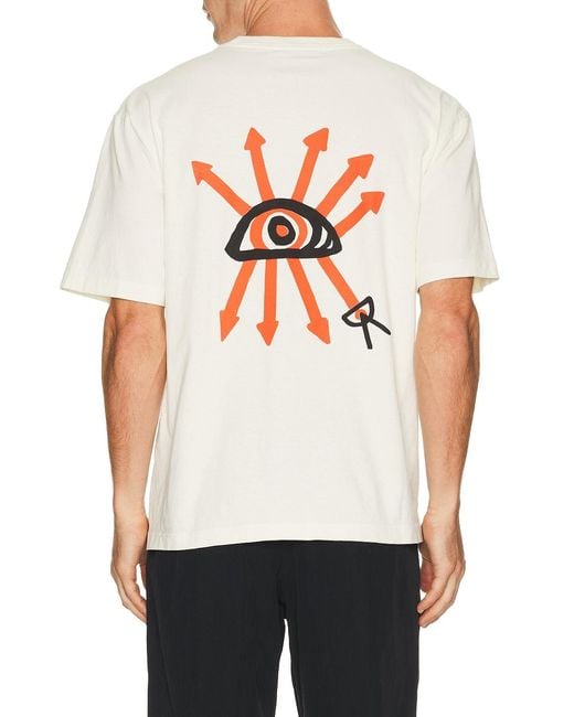 District Vision White Arrow Eye Tee for men