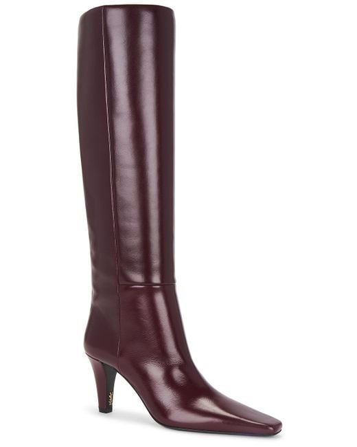 Saint Laurent Purple Jill Knee High Boot