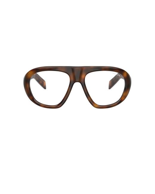 Prada Black Irregular Optical Glasses