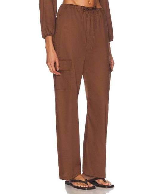 Leset Brown Yoko Drawstring Pant