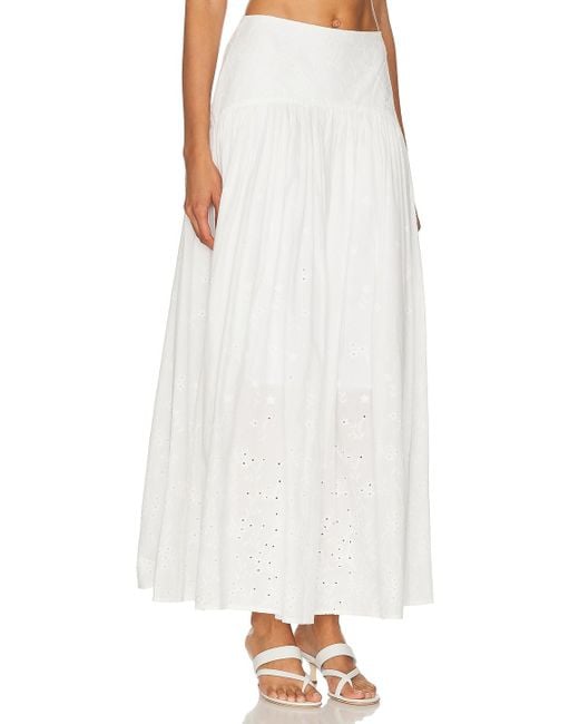 Staud White Procida Skirt
