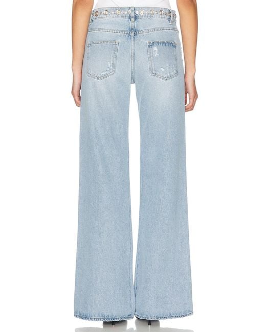 Coperni Blue Studded Wide Leg Jeans