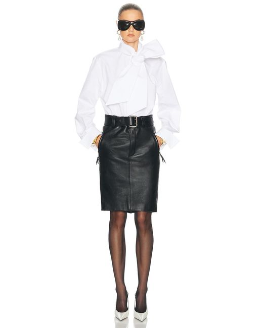 Saint Laurent White Button Up Blouse