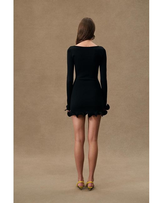 SAME Brown For Fwrd Ruffle Hem Mini Dress