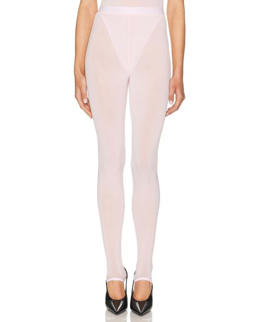 Wardrobe NYC Pink Sheer Stirrup Legging