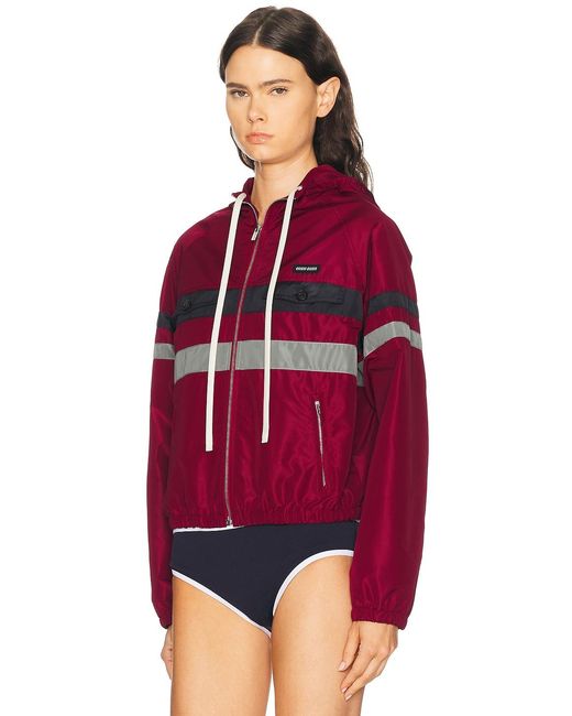 Miu Miu Red Seta Tec Jacket