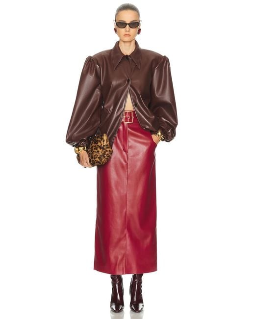 ROWEN ROSE Red Bomber Jacket