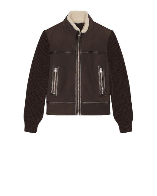Mackage Black Jonathan Suede Full Zip Jacket for men