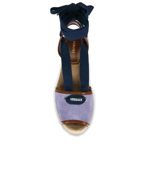 Versace Blue Wedge Sandal