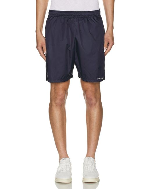 Palmes Blue Middle Shorts for men