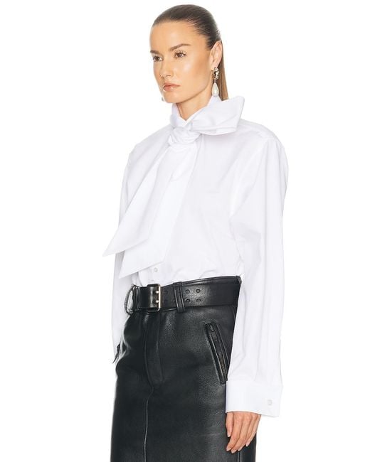 Saint Laurent White Button Up Blouse