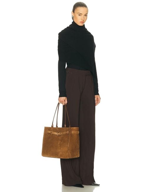 Tom Ford Brown Audrey Medium Suede Tote Bag