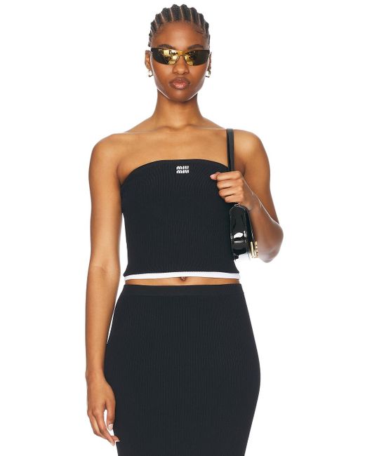 Miu Miu Blue Tube Top