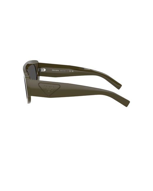 Prada Green Irregular Sunglasses