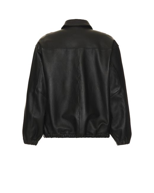 Wacko Maria Black Leather 50's Jacket for men