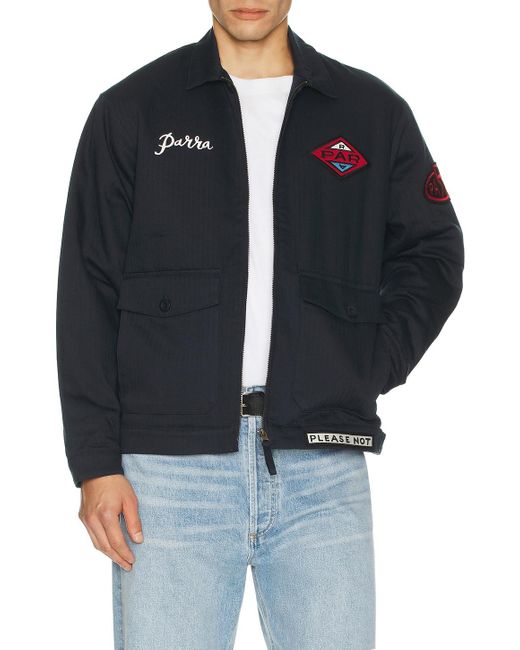 by Parra Blue Pumping Gas Jacket for men
